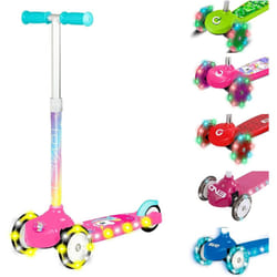 Light-Up Move 'N' Groove Childrens Scooter | 3 Wheeled Tri Scooter | Tilt To Turn Toddler Scooter With Light Up Wheels | Kids Push Scooter | Aged 2+