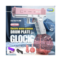 Electric Water Gun Glock Pistol Shooting Long Distance Toy Summer Water - M520 Pink