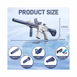 Electric Water Gun Glock Pistol Shooting Long Distance Toy Summer Water - M520 Pink