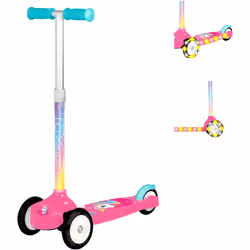 Light-Up Move 'N' Groove Childrens Scooter | 3 Wheeled Tri Scooter | Tilt To Turn Toddler Scooter With Light Up Wheels | Kids Push Scooter | Aged 2+