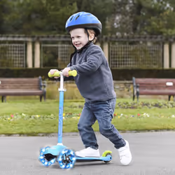 Cruiser Scooter Light Up Wheels For Kids | Kids Push Scooter With Adjustable Height Handles | Childrens 3-Wheeled Scooter | Kick Scooters For Kids 2+