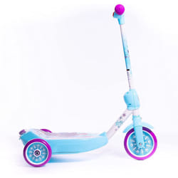 Huffy Disney Frozen Bubble Electric Scooter For Kids 3-5 Years 6v Battery Toy Ride On Scooter With Bubble Machine ft Anna, Elsa & Olaf, Blue