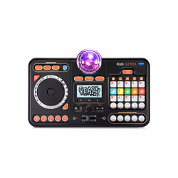 VTech Kidi DJ Mix (Black), Toy DJ Mixer for Kids with 15 Tracks and 4 Music Styles, Kids Music Toy Lights and Effects, Toy fo ...