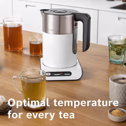 Bosch Styline TWK8631GB Variable Temperature Cordless Kettle, 1.5 Litres,3000W - White