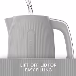 Breville Bold Ice Grey Electric Kettle | 1.7L | 3kW Fast Boil | Grey & Silver Chrome [VKT222]