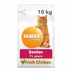 IAMS Complete Dry Cat Food for Senior 7+ Cats with Chicken 10 kg