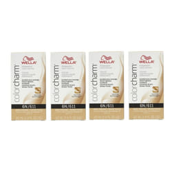 Wella Color Charm Permanent Liquid Haircolor - 6N â pack of 4