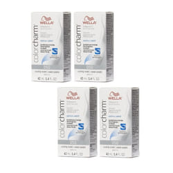 Wella Blonde Colour Charm | Permanent Liquid Hair Toners - 4pk Cooling Violet