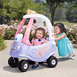 little tikes 173165E3 Fairy Cozy Coupe Car-Ride-On with Real Working Horn, Clicking Ignition Switch, and Fuel Cap-Ages 18 Months to 5 Years, Purple