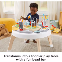 Fisher-Price 2-in-1 Like a Boss Activity Center, Baby Entertainer and Play Table with Music Lights and Sounds for Infants and Toddlers, HBM26
