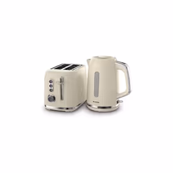 Breville Bold Cream Kettle and Toaster Set | with 1.7 Litre, 3KW Fast-Boil Electric Kettle and 2-Slice High-Lift Toaster | Cr ...