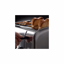 Russell Hobbs 18790 Futura 4-Slice Toaster, 1500 W, Stainless Steel Silver, Four Slice & Textures Plastic Kettle 21271, 1.7 L, 3000 W - Black