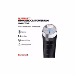 Honeywell QuietSet Tower Fan (5 Speed Settings, Oscillating 75, Timer Function, Remote Control) HY254