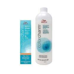 ) Wella Color Charm 7N Medium Natural Blonde Demi â Permanent Haircolor - 7N + Activating Lotion (15.4oz