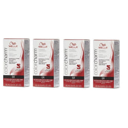 6R Red Terra Cotta Wella Color Charm Permanent Haircolor - 6R â pack of 4