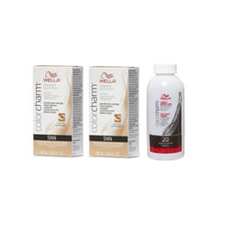 3.6oz) Wella Color Charm Permanent Liquid Haircolor - 5NN+5NN+Developer (Vol. 20