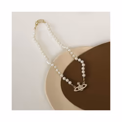Vivienne Westwood Necklace Mini Bas Relief Pearl - Gold