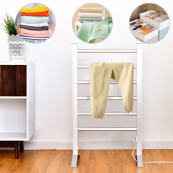 2-in-1 Electric Towel Warmer 100W Heater Drying Cloth Stand Rack