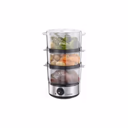 Russell Hobbs Food Collection Compact Food Steamer 14453, 7 L - Brushed Stainless Steel & 24180 Chalkboard Slow Cooker, 3.5 L, Black