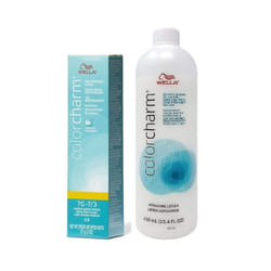 ) Wella Color Charm 7G Medium Golden Brown Demi â Permanent Haircolor - 7G + Activating Lotion (15.4oz