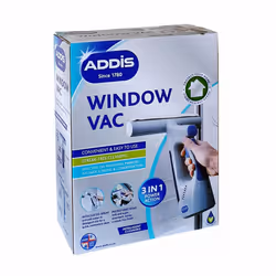 Addis 3-In-1 Rechargeable Window Vacuum With Integrated Spray & Microfibre Head