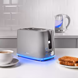 Blaupunkt 2 Slice Illuminating Toaster With Reheat & Defrost functions - Grey