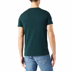Tommy Hilfiger 10839 Mens T Shirts Crew Neck Short Sleeve Summer New Cotton Tee - Forest Green, L