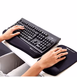 Fellowes Mouse Mat Wrist Support - PlushTouch Mouse Pad with Non Slip Rubber Base & Antibacterial Protection - Ergonomic Mouse Mat for Computer, Laptop, Home Office Use - Black - Additional view 6