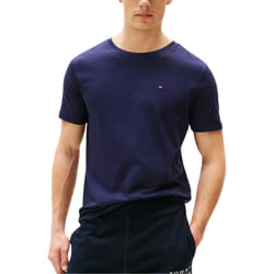 Tommy Hilfiger 10839 Mens T Shirts Crew Neck Short Sleeve Summer New Cotton Tee - Navy Blue, S