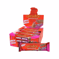 Grenade High Protein, Low Sugar Bar - Peanut Butter & Jelly, 12 x 60 g