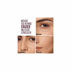 Maybelline Instant Anti Age Eraser Eye Concealer, Dark Circles and Blemish Concealer, Ultra Blendable Formula, 07 Sand