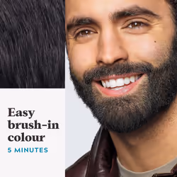 Just For Men Moustache & Beard Real Black Dye, Eliminates Grey For a Thicker & Fuller Look With An Applicator Brush Included Ã¢ M55