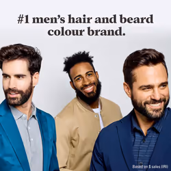 Just For Men Moustache & Beard Real Black Dye, Eliminates Grey For a Thicker & Fuller Look With An Applicator Brush Included Ã¢ M55