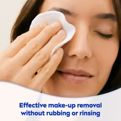 NIVEA Double Effect Waterproof Eye Make-Up Remover (125 ml), Daily Use Face Cleanser for Make-Up and Mascara with Cornflower Extract and Biotin