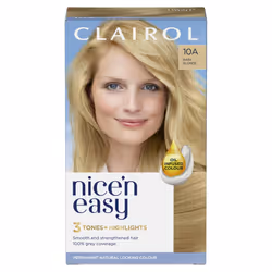 Clairol Nice'n Easy CrÃme Permanent Hair Dye, 10A Baby Blonde, 260g