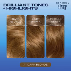 Clairol Nice'n Easy CrÃme, Natural Looking Oil Infused Permanent Hair Dye, 7 Dark Blonde