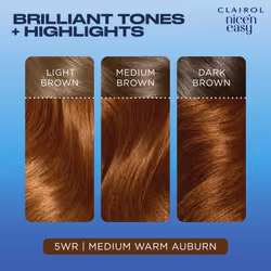 Clairol Nice'n Easy CrÃme, Natural Looking Oil Infused Permanent Hair Dye, 5WR Medium Warm Auburn