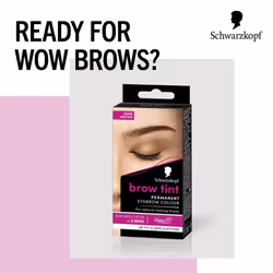 Schwarzkopf Eyebrow Tint, permanent eyebrow colour, eyebrow dye kit for natural looking brows, Dark Brown