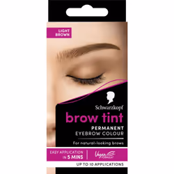 Schwarzkopf Brow Tint Professional formula Eyebrow Dye Brow Tinting Kit with Gentle Permanent Colour - Light Brown