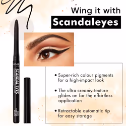 Rimmel London Scandaleyes Exaggerate Eye Definer, 001 Intense Black, 0.35g