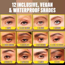NYX Professional Makeup Micro Brow Pencil, Dual Ended with Mechanical Brow Pencil and Spoolie Brush, Vegan Formula, Shade: Chocolate