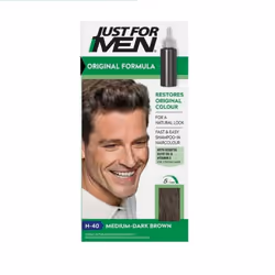 Just For Men Original Formula Medium-Dark Brown Hair Dye, Targets Only The Grey Hairs, Restoring The Original Colour For a Na ...