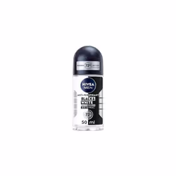 NIVEA MEN Black & White Original Anti-Perspirant Roll On (50ml), 72hr Anti-Sweat Roll On Deodorant for Men, No Stains on Blac ...