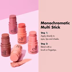 e.l.f. Monochromatic Multi Stick, Luxuriously Creamy & Blendable Colour, For Eyes, Lips & Cheeks, Glimmering Guava, 0.17 Oz (5g)