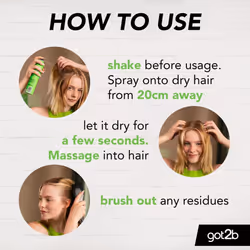 got2b Fresh It Up, No Rinse Spray to Refresh Hair in Between Washes, No White Residue, Dry Shampoo, Extra Fresh 200ml