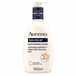 Aveeno Skin Relief Moisturising Lotion, Soothes Skin From Day 1, Body Lotion for Very Dry and Irritable Skin Care, 500ml, Lab ...