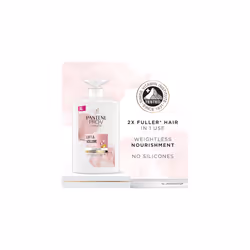 Pantene Biotin & Rose Water Hair Thickening Shampoo, Lift 'n' Volume, 1l, Silicone Free Volume Shampoo