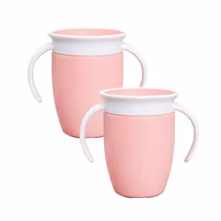 Munchkin Miracle 360 6+ Months Baby Sippy Cups | Free Flow Beaker for Toddlers Baby Water Bottle with Easy-Grip Handles| 207 ...