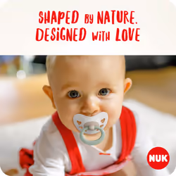 NUK Signature Day & Night Baby Dummy 6-18 months Soothes 95% of Babies Heart-Shaped BPA-Free Silicone Soothers Glow-in-the-Dark Stars 4 Count