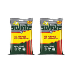 Solvite All Purpose Wallpaper Adhesive with Long-Lasting Results, Wallpaper Paste, Mixes in 20 Hangs up to 10 Rolls, 1x185 g Sachet (Pack of 2)